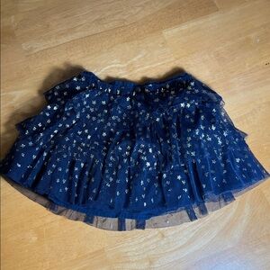 GAP Navy Tulle Mini Skirt with Gold Stars